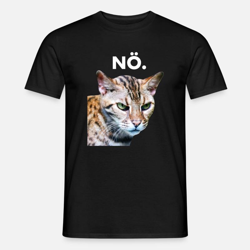 NÖ. Grummelige Katze Schlechte Laune - Männer T-Shirt - Schwarz