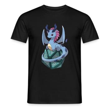 Drache D20 - Männer T-Shirt - Schwarz - Vorne - AI Model Male 178 light (178cm)