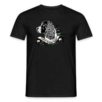 Springer Spaniel Anno 1900 - Männer T-Shirt - Schwarz - Vorne - AI Model Male 178 light (178cm)