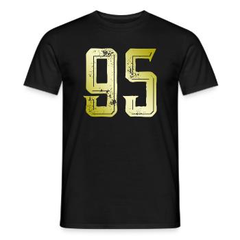 Symbole numérique 95 - T-shirt homme - noir - Devant - AI Model Male 178 light (178cm)