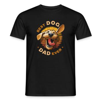 Best Dog Dad Ever Golden Retriever Herrchen Vater - Männer T-Shirt - Schwarz - Vorne - AI Model Male 178 light (178cm)