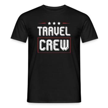 Travel Crew - Männer T-Shirt - Schwarz - Vorne - AI Model Male 178 light (178cm)