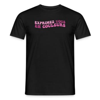 Exprimez-Vous En Couleurs - T-shirt homme - noir - Devant - AI Model Male 178 light (178cm)