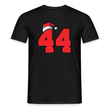 44 Zahl Weihnachten - Männer T-Shirt - Schwarz - Vorne - AI Model Male 178 light (178cm)
