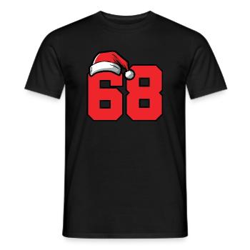 68 Numéro Noël - T-shirt homme - noir - Devant - AI Model Male 178 light (178cm)