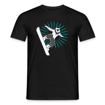 Snowboard Snowboard Snowboarder Sports d’hiver - T-shirt homme - noir - Devant - AI Model Male 178 light (178cm)