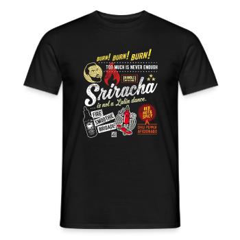 Chili Sriracha is not a dance - Men's T-Shirt - black - Front - AI Model Male 178 light (178cm)