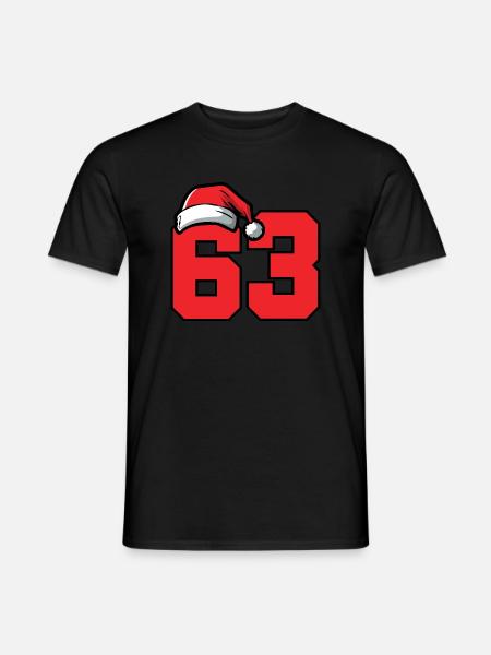 63 Number Christmas - Men's T-Shirt - black