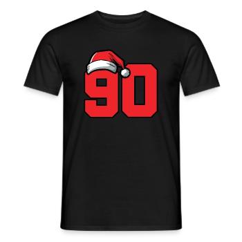 90 Zahl Weihnachten - Männer T-Shirt - Schwarz - Vorne - AI Model Male 178 light (178cm)