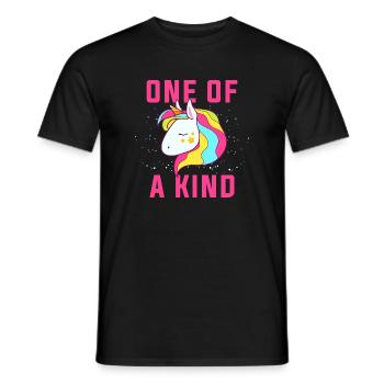 One of a kind.Be Unique.Unicorn Magical Gifts - Men's T-Shirt - black - Front - AI Model Male 178 light (178cm)