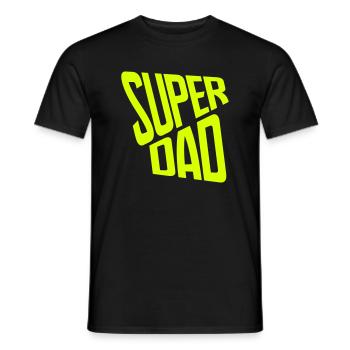 superdad papa meilleur père papa cadeau idée - T-shirt homme - noir - Devant - AI Model Male 178 light (178cm)