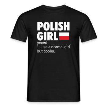 Fille polonaise | Cadeaux de voyage de vacances en Pologne - T-shirt homme - noir - Devant - AI Model Male 178 light (178cm)