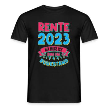 Rente 2023 - Geschenkidee zum Ausstand - Männer T-Shirt - Schwarz - Vorne - AI Model Male 178 light (178cm)