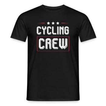 Cycling Crew - Men's T-Shirt - black - Front - AI Model Male 178 light (178cm)