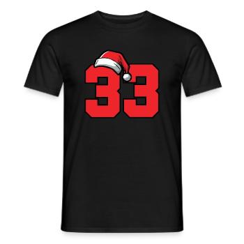 33 Numéro Noël - T-shirt homme - noir - Devant - AI Model Male 178 light (178cm)