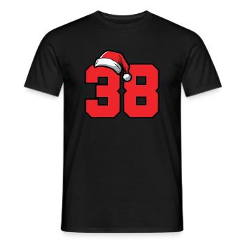 38 Number Christmas - Men's T-Shirt - black - Front - AI Model Male 178 light (178cm)