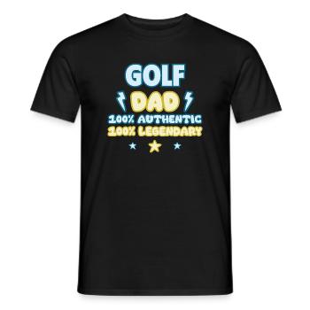 Golf Dad, Father's Day Gift, Legendary - Men's T-Shirt - black - Front - AI Model Male 178 light (178cm)