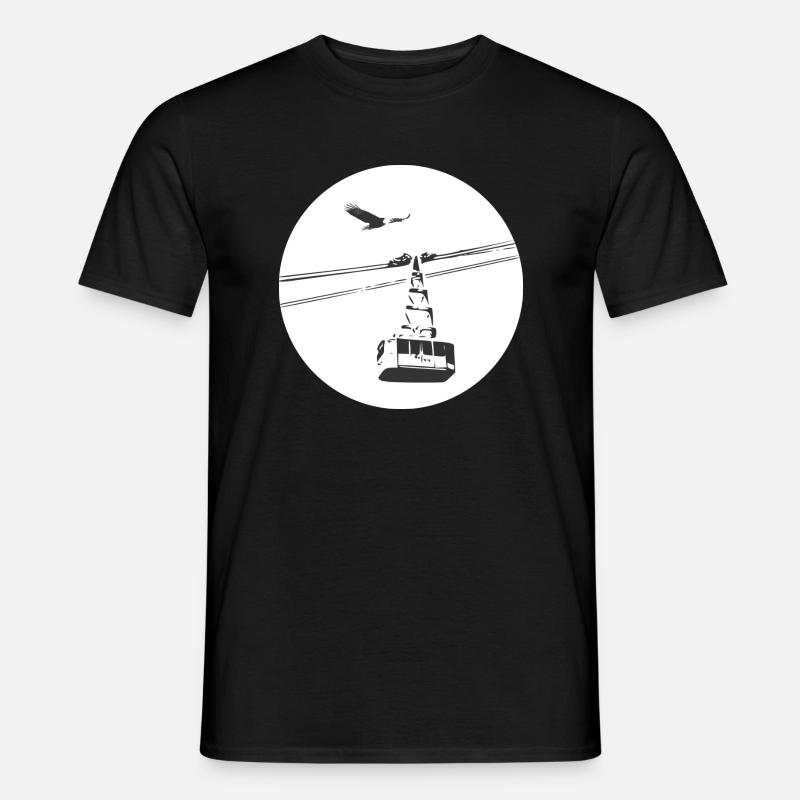 Gondel mit Adler schwarz - Männer T-Shirt - Schwarz