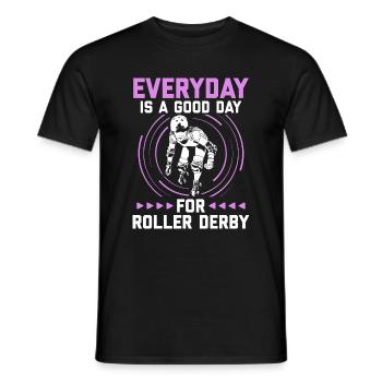 Roller derby - Men's T-Shirt - black - Front - AI Model Male 178 light (178cm)