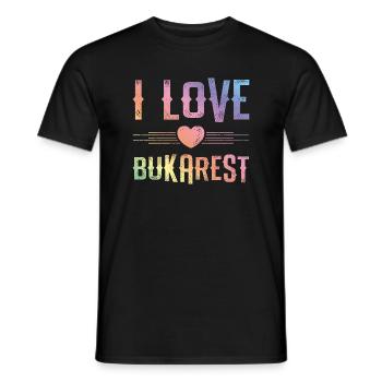 I Love Bukarest - Männer T-Shirt - Schwarz - Vorne - AI Model Male 178 light (178cm)