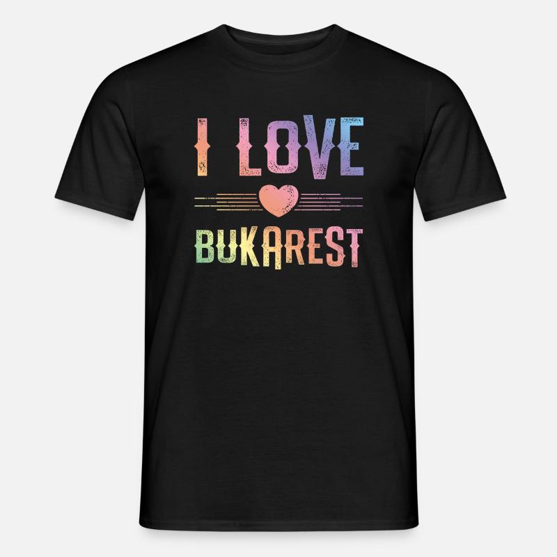 I Love Bukarest - Männer T-Shirt - Schwarz