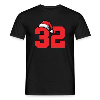 32 Numéro Noël - T-shirt homme - noir - Devant - AI Model Male 178 light (178cm)