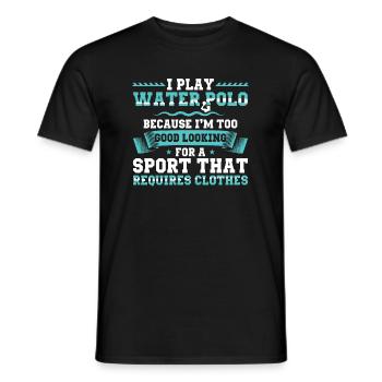 Wasserball Spieler | Sport Team Trainer Geschenke - Männer T-Shirt - Schwarz - Vorne - AI Model Male 178 light (178cm)