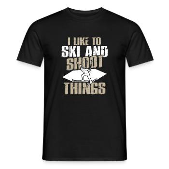 ski biathlon - T-shirt homme - noir - Devant - AI Model Male 178 light (178cm)