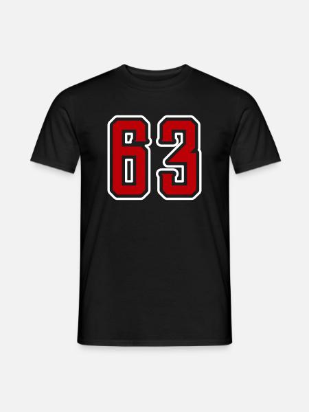 63 Symbole numérique - T-shirt homme - noir