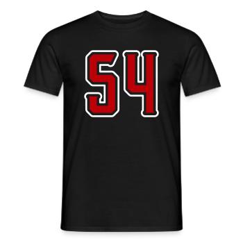 Symbole numérique 54 - T-shirt homme - noir - Devant - AI Model Male 178 light (178cm)