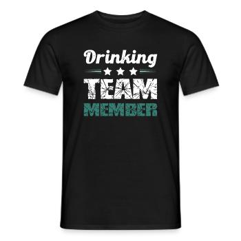 Drinking Team - Men's T-Shirt - black - Front - AI Model Male 178 light (178cm)