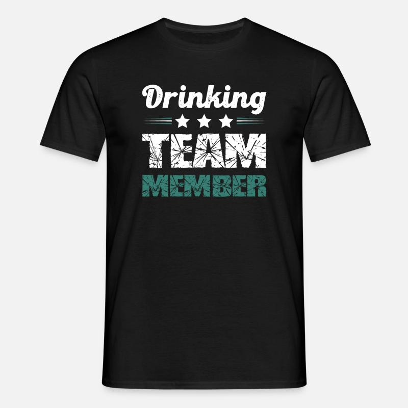 Drinking Team - Männer T-Shirt - Schwarz