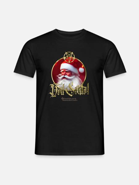 Ugly Xmas Hail Santa - Männer T-Shirt - Schwarz