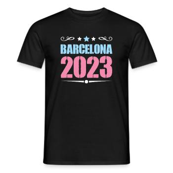 Barcelona 2023 - Männer T-Shirt - Schwarz - Vorne - AI Model Male 178 light (178cm)