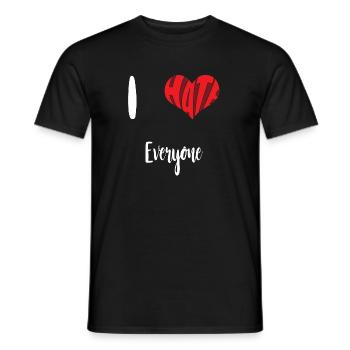 Hass auf alle Stopp Hass Anti Hass - Männer T-Shirt - Schwarz - Vorne - AI Model Male 178 light (178cm)