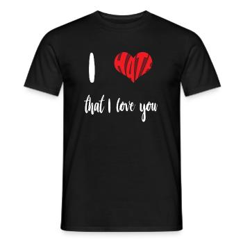 Hate That Love You Stop Hate Anti Hate - Men's T-Shirt - black - Front - AI Model Male 178 light (178cm)