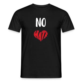 Kein Hass Abneigung Stopp Hass Anti Hass - Männer T-Shirt - Schwarz - Vorne - AI Model Male 178 light (178cm)