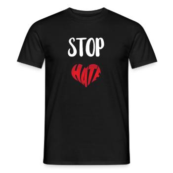 Kein Hass Abneigung Stopp Hass Anti Hass - Männer T-Shirt - Schwarz - Vorne - AI Model Male 178 light (178cm)