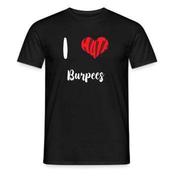 Workout Ich hasse Burpees Training Übung - Männer T-Shirt - Schwarz - Vorne - AI Model Male 178 light (178cm)