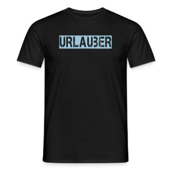 URLAUBER - Männer T-Shirt - Schwarz - Vorne - AI Model Male 178 light (178cm)