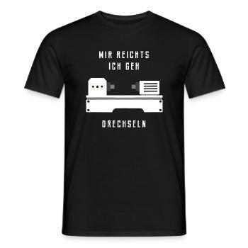 Drechseln Drechselmaschine Handwerker Geschenk - Männer T-Shirt - Schwarz - Vorne - AI Model Male 178 light (178cm)