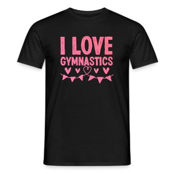 Ich liebe Gymnastik - Männer T-Shirt - Schwarz - Vorne - AI Model Male 178 light (178cm)
