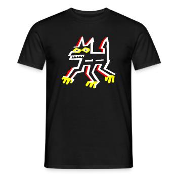 Loup - Nasty Wolf - Men's T-Shirt - black - Front - AI Model Male 178 light (178cm)