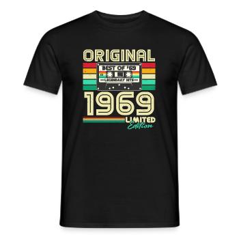 Original 1969 Jahrgang Vintage Geburtstag Retro - Männer T-Shirt - Schwarz - Vorne - AI Model Male 178 light (178cm)