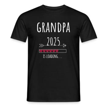 Annonce de la grossesse du futur grand-père en 2025 - T-shirt homme - noir - Devant - AI Model Male 178 light (178cm)
