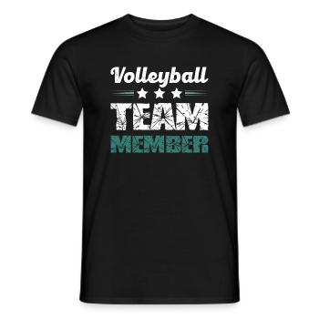 Volleyball Team - Männer T-Shirt - Schwarz - Vorne - AI Model Male 178 light (178cm)