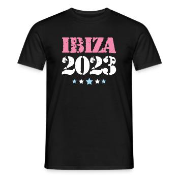 Ibiza 2023 - Männer T-Shirt - Schwarz - Vorne - AI Model Male 178 light (178cm)