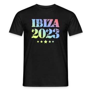 Ibiza 2023 - Männer T-Shirt - Schwarz - Vorne - AI Model Male 178 light (178cm)