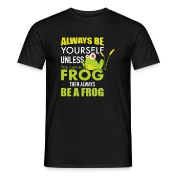 Grenouille Sois une grenouille si tu peux - T-shirt homme - noir - Devant - AI Model Male 178 light (178cm)