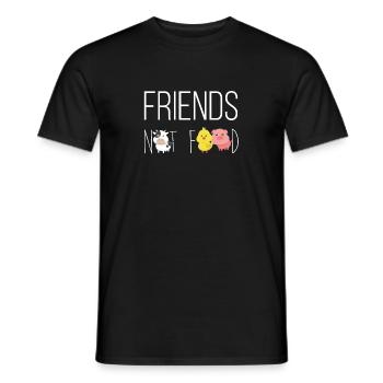FRIENDS NOT FOOD - Men's T-Shirt - black - Front - AI Model Male 178 light (178cm)